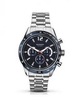 Image of Sekonda Sekonda Blue Chronograph Dial Stainless Steel Bracelet Mens Watch