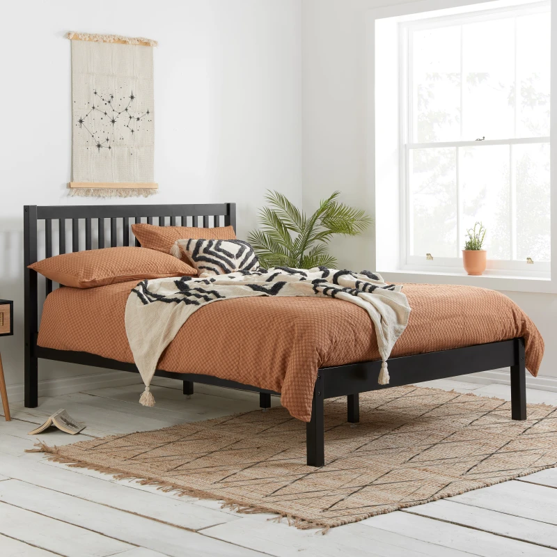 Image of Birlea Nova 3ft Single Black Wooden Bed Frame