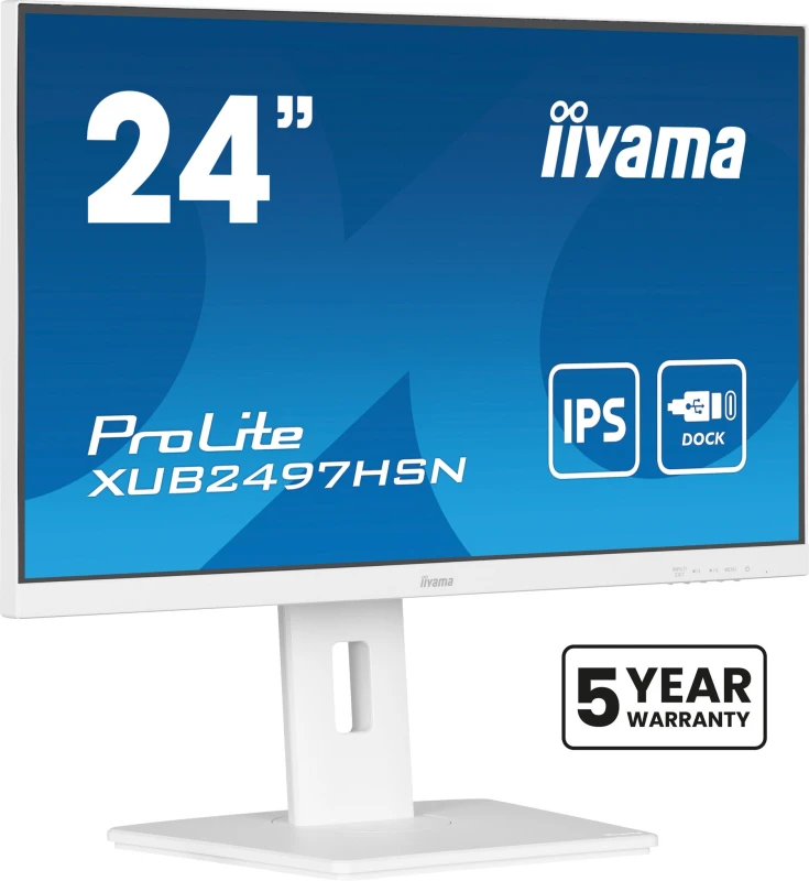Image of iiyama ProLite XUB2497HSN 24 IPS Full HD 100Hz 1ms USB-C White Monitor XUB2497HSN-W2 Black