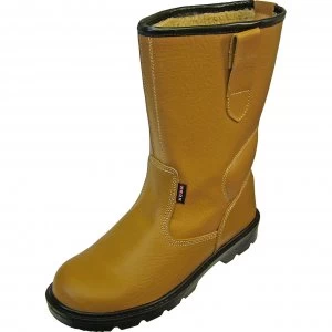 Image of Scan Mens Texas Rigger Safety Boots Tan Size 10