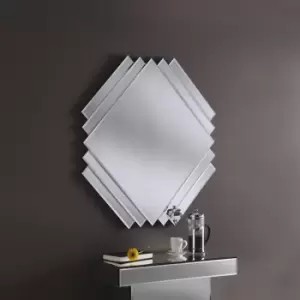 Image of Olivia's Ankara Art Deco Bevelled Wall Mirror in Black
