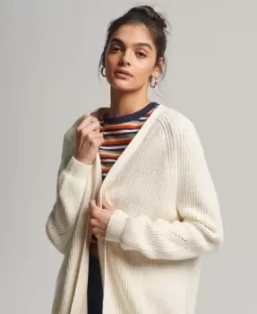 Image of Superdry Vintage Long Ribbed Cardigan