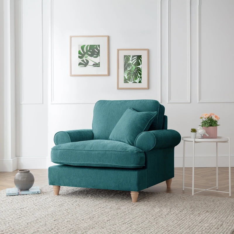 Image of The Great Sofa Company Ezra Armchair Manhattan Emerald Emerald Unisex