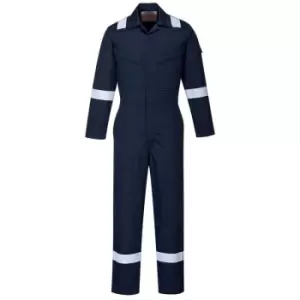 Image of Biz Flame Ladies Plus Anti Static Flame Resistant Overall Navy M