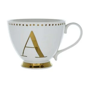 Image of Footed Initial Mug - A