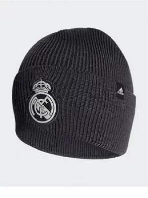 Image of adidas Real Madrid Beanie, Grey/White, Size M/L, Men