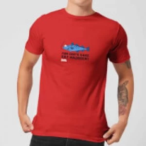 Image of Plain Lazy for Cod's Sake Mens T-Shirt - Red - S