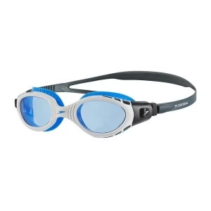 Image of Speedo Futura Biofuse Flexiseal Goggles White/Blue Adult