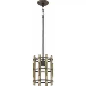 Image of 1 Bulb Mini Ceiling Pendant Light Fitting Rustic Black LED E27 100W Bulb