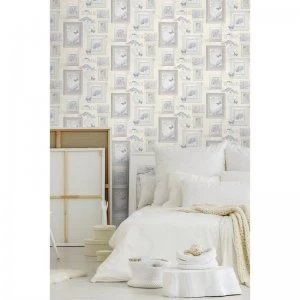 Image of Fresco Vintage Frames Wallpaper