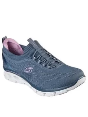 Image of Skechers Glide-step Flex Trainers, Grey, Size 3, Women