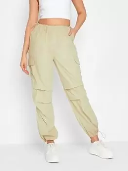 Image of Long Tall Sally Parachute Pants - Stone, Beige, Size 14, Women