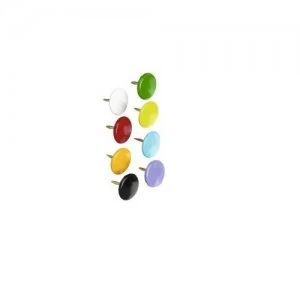 Image of Value Drawing Pin 9.5mm Assorted Colours PK50