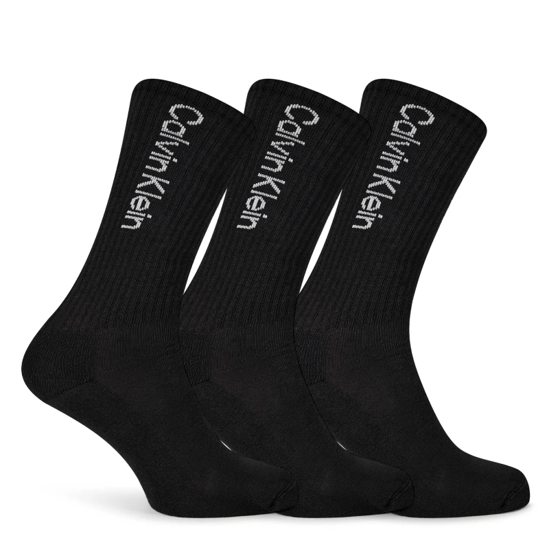 Image of Calvin Klein 3 Pack Sport Crew Socks Black male 7-11/40-46