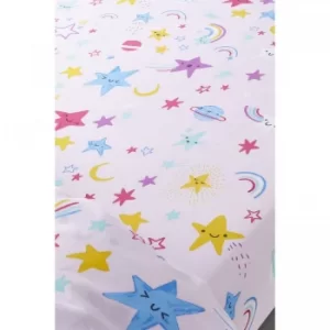 Image of Catherine Lansfield Happy Stars Easy Care Fitted Sheet