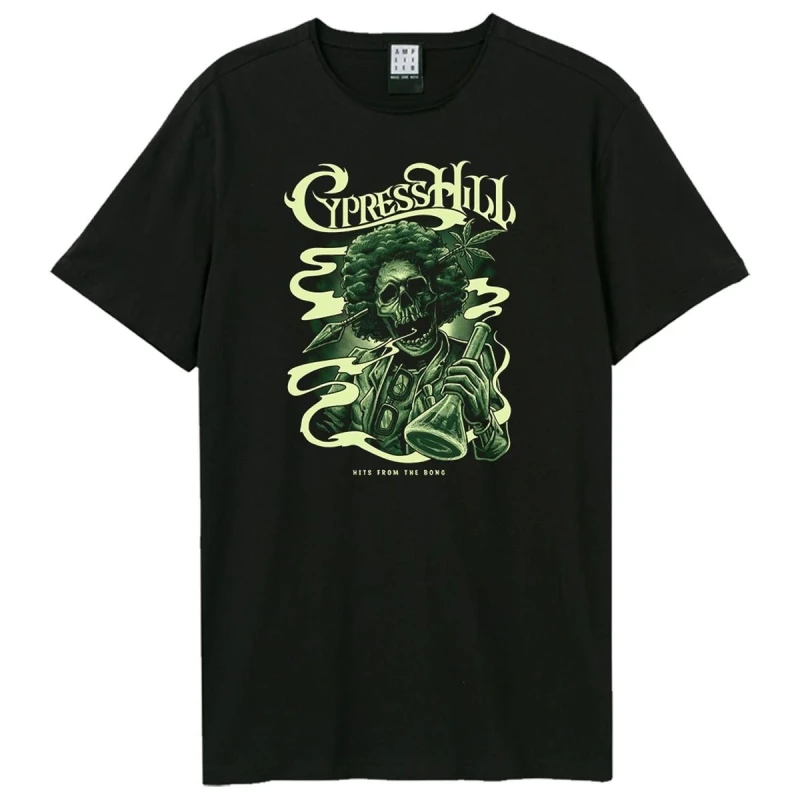 Image of Amplified Amplified Men Skull Bong Cypress Hill T-Shirt in Black Size: X-Small Black XS Male 5063852072613