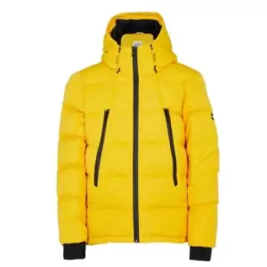 Image of Boss Boys Yellow Hooded Down J - Multi