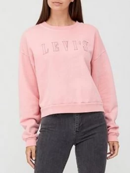 Image of Levis Graphic Diana Crew Neck Sweat Top - Pink