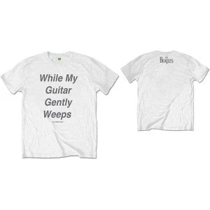Image of The Beatles - My Guitar Gently Weeps Unisex Medium T-Shirt - White