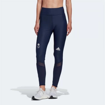 Image of adidas Team GB Running 7/8 Tights - Night Indigo