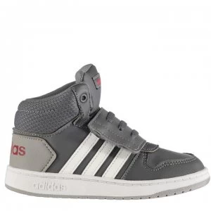 Image of adidas Hoops High Top Trainers Infant Boys - Grey/Wht/Maroon
