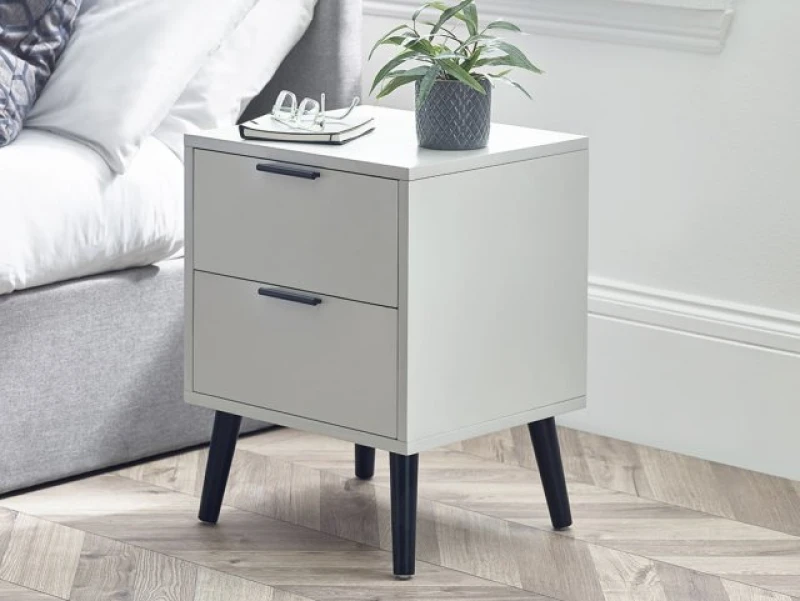 Image of 440664 Ds jb alba 2drw bedside gry