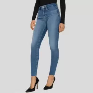 Image of Good American Womens Good Legs Jeans - Blue655 - US 6/UK 10