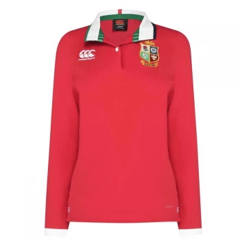 Image of Canterbury British and Irish Lions Long Sleeve Classic Shirt 2021 Ladies - TANGO RED