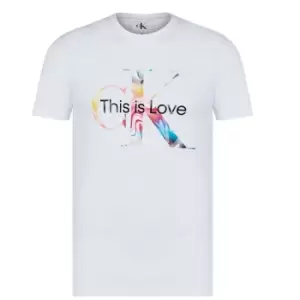 Image of Calvin Klein Jeans Slim Fit Monogram T-Shirt - White