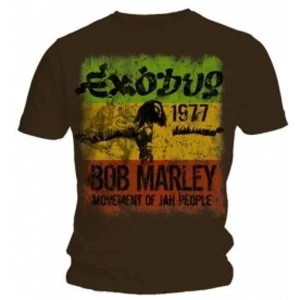 Image of Bob Marley Bob Marley Movement Dk Brwn T Shirt: Medium