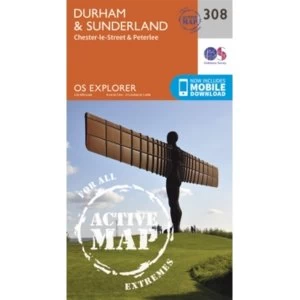 Image of Durham and Sunderland by Ordnance Survey (Sheet map, folded, 2015)