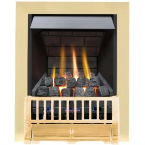Image of Focal Point Fires Farlam Slimline Radiant Gas Fire - Brass