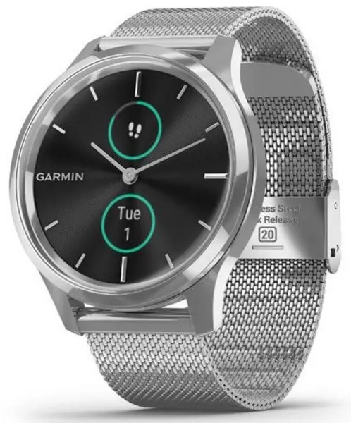 Image of Garmin Watch Vivomove Luxe Steel Milanese Bracelet D GMN-231
