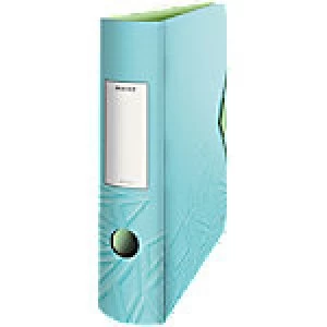 Image of Leitz Urban Chic Lever Arch File 82mm Polypropylene, Polyfoam 2 ring A4 Light Blue, Light Green