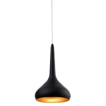 Image of Firstlight - Bar - LED 18 Light Ceiling Pendant Black, Gold Inside