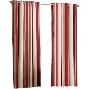 Image of Riva Home Broadway Ringtop Curtains (46x72 (117x183cm)) (Raspberry) - Raspberry