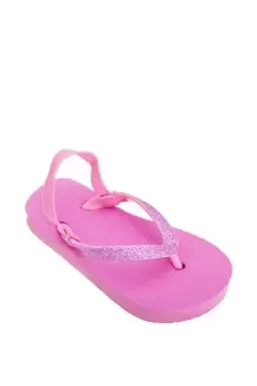 Image of Plain Toe Post Flip Flops With Glitter Strap