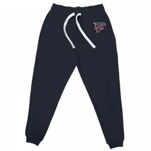 Image of DC Super Girl Embroidered Unisex Joggers - Navy - M