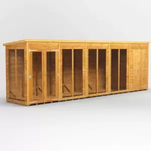 Image of 20X4 Power Pent Summerhouse Combi Including 4ft Side Store