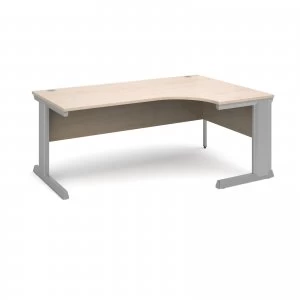 Image of Vivo Right Hand Ergonomic Desk 1800mm - Silver Frame Maple Top