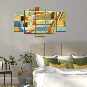 Image of 5ABSMDF-25 Multicolor Decorative MDF Painting (5 Pieces)