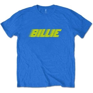 Image of Billie Eilish - Racer Logo Unisex Medium T-Shirt - Blue