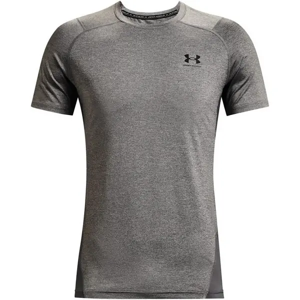 Image of Under Armour HeatGear Armour Fitted Short Sleeve Training Top Mens - Grey XL