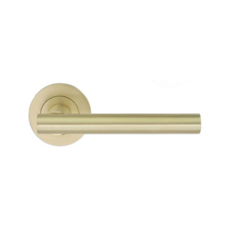 Image of Spira Brass Jura Lever Door Handle Satin Brass