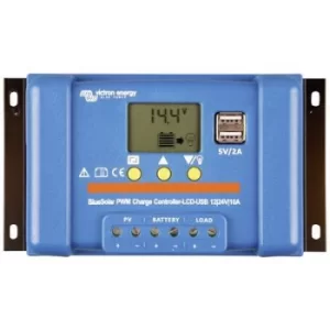 Image of Victron Energy Blue-Solar PWM-LCD&USB Charge controller PWM 12 V, 24 V 10 A