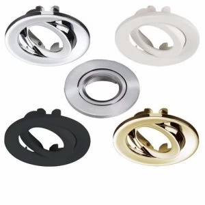 Image of KnightsBridge Traditional IP65 Round Fire Rated Bezels for Tilt ProKnight - Brushed chrome