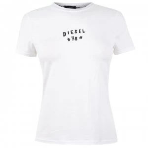 Image of Diesel Round T Shirt - White 100
