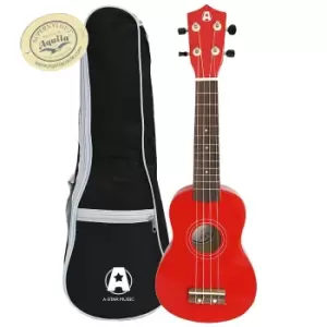 Image of A-star Rocket Series Soprano UKulele With Bag - Red