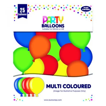 Image of Party Balloons Multicoloured Pack of 6 12924-M-1