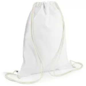 Image of Sublimation Gymsac / Drawstring Bag (5 Litres) (Pack of 2) (One Size) (White) - Bagbase